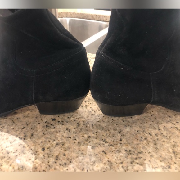 Tamara Mellon Black Suede Ankle Sock Boots - Picture 6 of 7